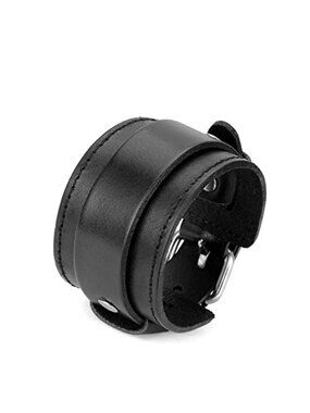 Leather Wrap Bracelet Braided Cuff Punk Gothic Adjustable Wide Wristband